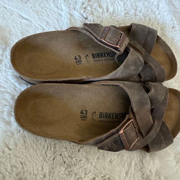 birkenstock lugano camberra old tobacco Soft Footbed Size 43 US 10 Regular Fit quality oiled leather that boasts a natural Birkenstock - Lugano - Camberra